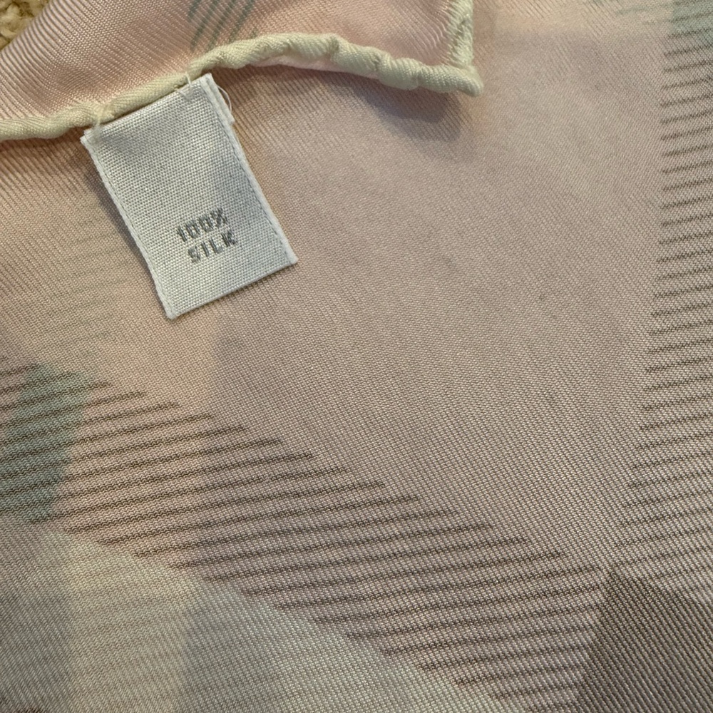 Burberry Pink, blue, brown and white silk scarf AUTHENTIC VINTAGE! - Picture 3 of 5